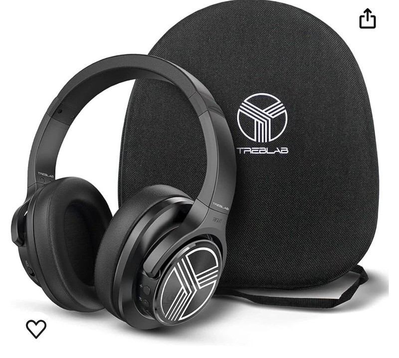 TREBLAB Z2 Wireless HD Headphones Active Bluetooth 5.0 Noise Cancelling, Black