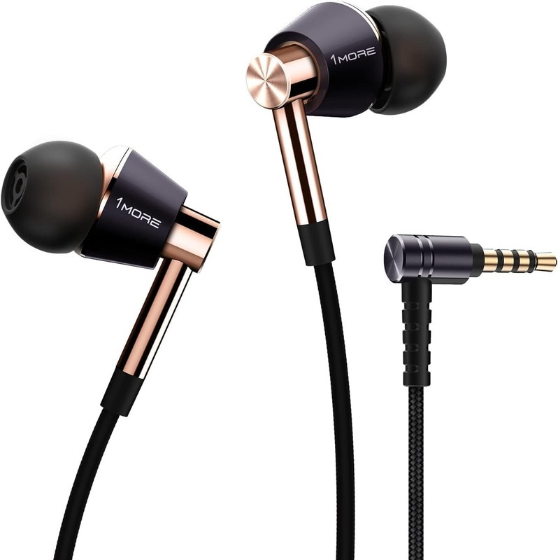 Triple Driver In-Ear Earphones Bass Driven Sound, MEMS Mic, for Smartphones/PC