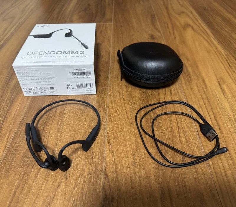 Shokz OpenComm 2 Bluetooth Bone Conduction Headset Noise-Canceling Mic W/Box