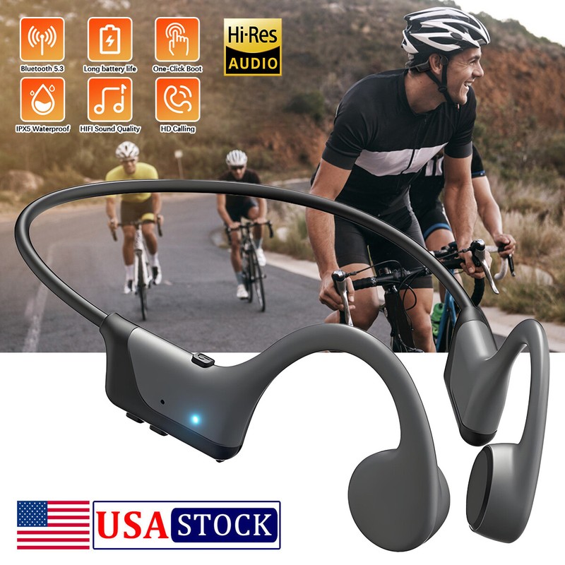 2024 Open-Ear Wireless Bone Conduction Bluetooth Headphones for Sport Fitness-