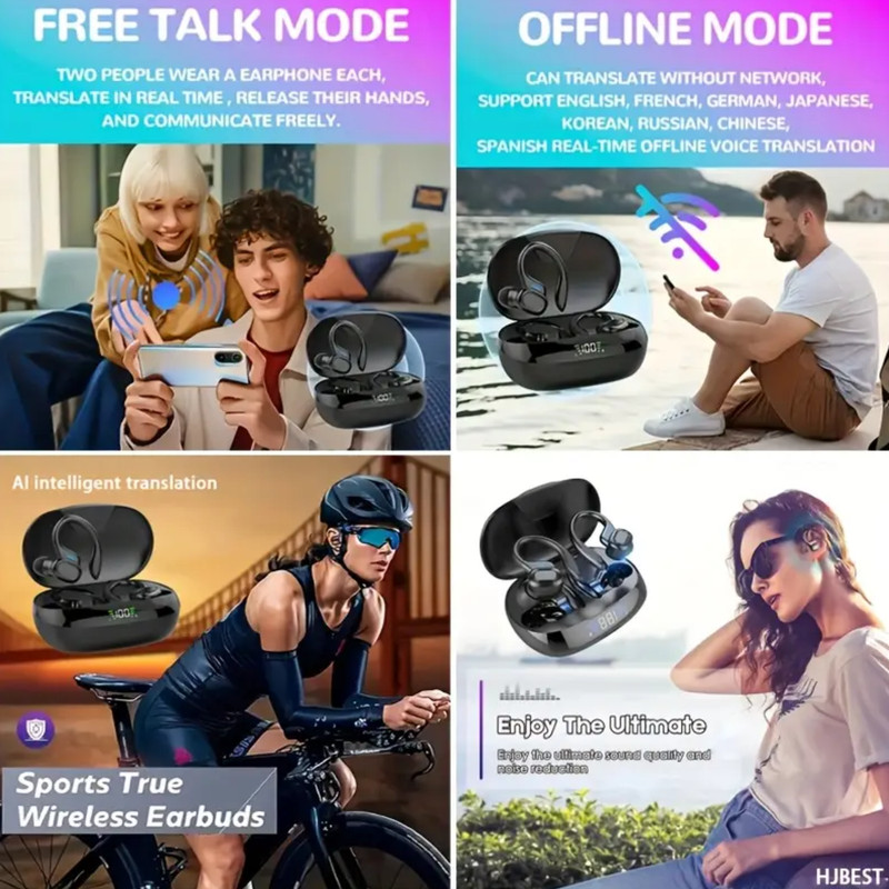 AI-Powered Translation Earbuds - 144 Languages Real-Time Global Communication gallery