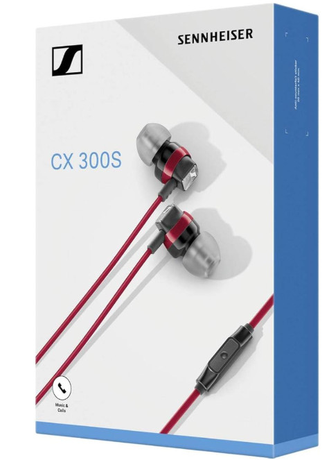 Sennheiser CX 300S In Ear Headphone with One-Button Smart Remote – Red
