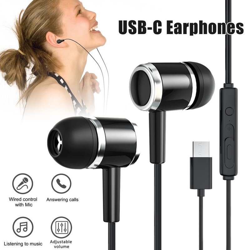 1-10 Packs For Samsung Galaxy S22 S23 USB Type C Headphone Headset Mic Earbuds gallery