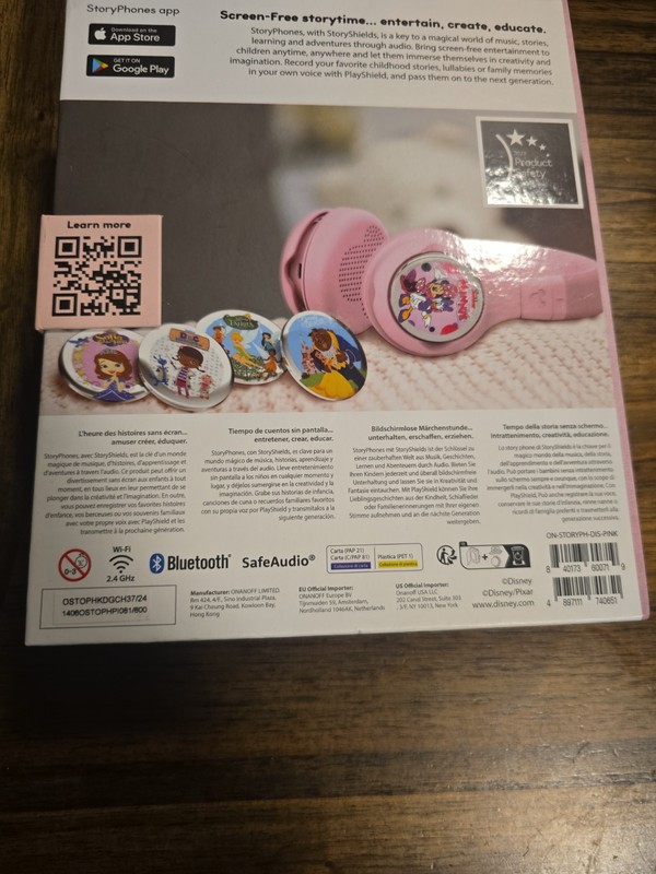 Disney Story Phones Storytelling Headphones for Kids w/ 1 Story Shield Pink gallery