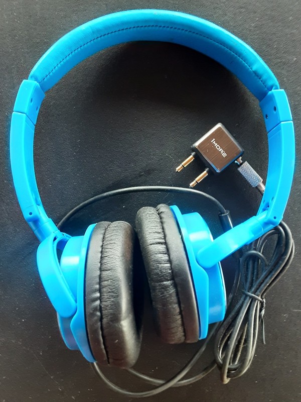 Vogek Foldable Headphone, With 4 Ft. Cable, Blue, Unused, No Box