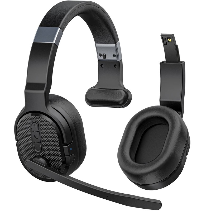 Trucker Bluetooth Headset, Wireless Headsets with Noise Cancelling Microphone…