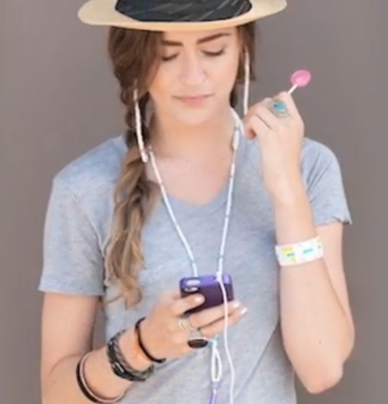 HANDCANDY - Ibiza Lady Buds Earbud Headphones - White/Pink/Blue/Purple gallery
