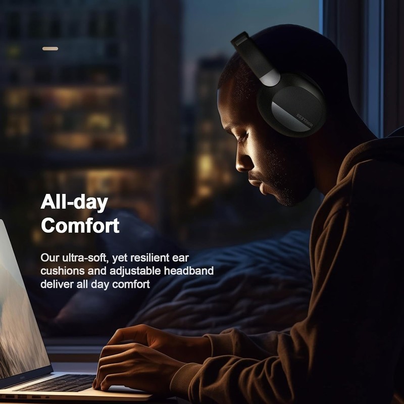 Bluetooth Wireless Headphones Portable Headsets Over Ear For Google Cell Phone gallery