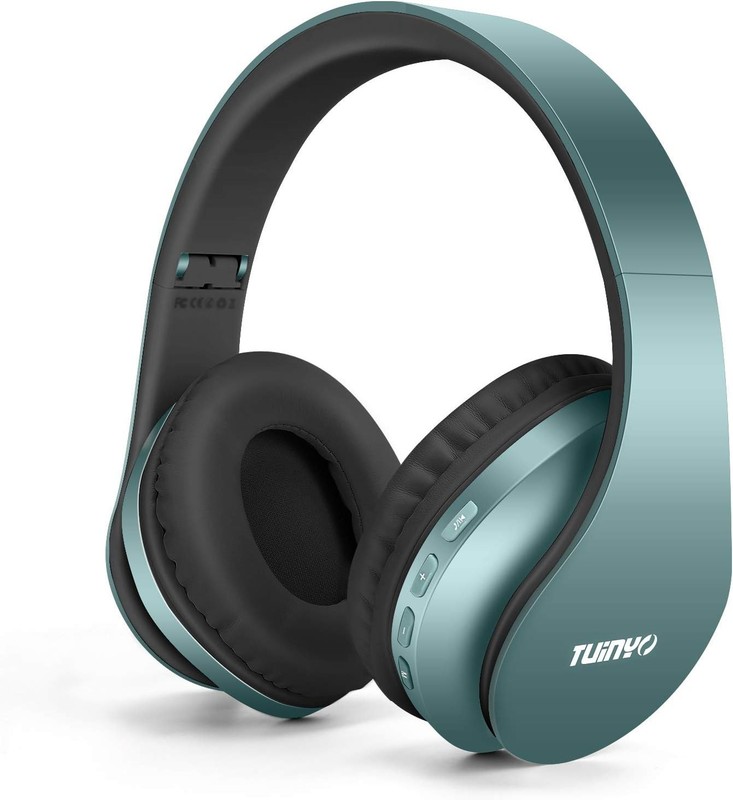 Wireless Over-Ear Headphones - Bluetooth 5.0, Silver Blue, 14H Playtime gallery