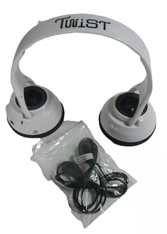 HD Twist Over Ear Headphone 2 Speakers - White gallery