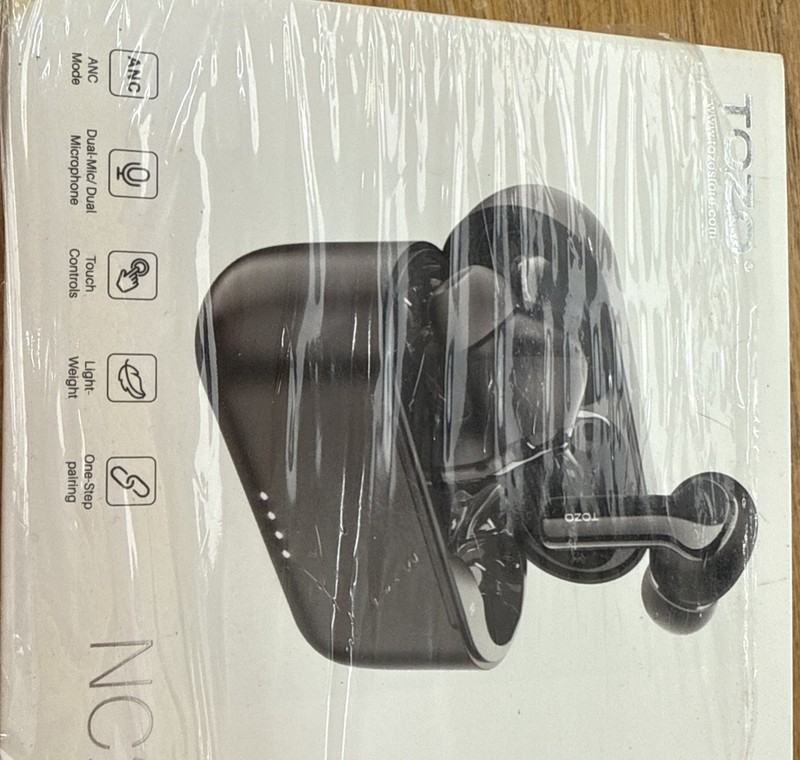 TOZO NC2 Wireless Active Noise Canceling Headphones Bluetooth Earbuds NIB NEW
