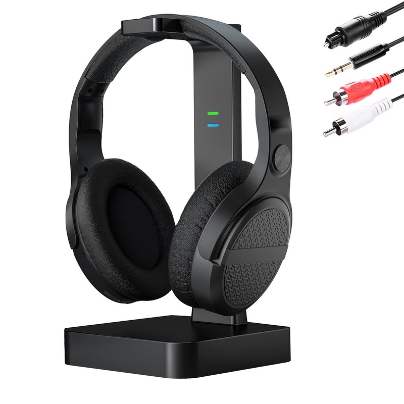 Wireless Headphones for TV Watching with Digital Optical RCA 2.4 GHz RF Trans…