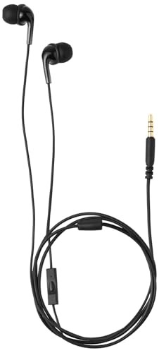 Amazon Basics Wired Earbuds with Microphone, In-Ear Headphones, 3.5mm, Black gallery