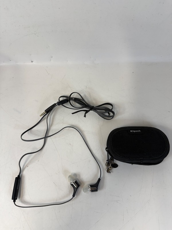 Klipsch R6i Black Wired In-Ear Earbuds Headphones w/ Case and Ear Tips TESTED
