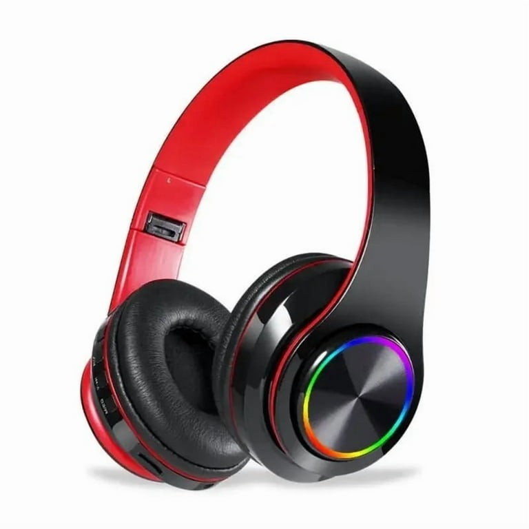 B39 Wireless Bluetooth Headphones Noise Reduction MP3 TF Card Red Black