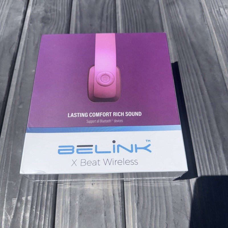 Belink x Beat Wireless Headphones Model 3.2 Bluetooth Purple – New Sealed