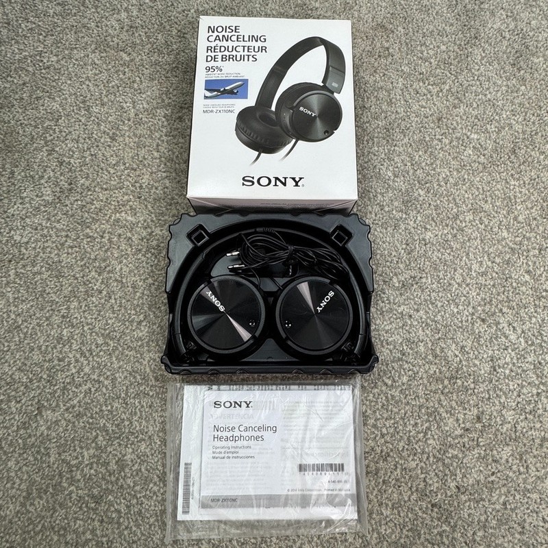 Sony MDR-ZX110NC Noise Canceling Headphones Black