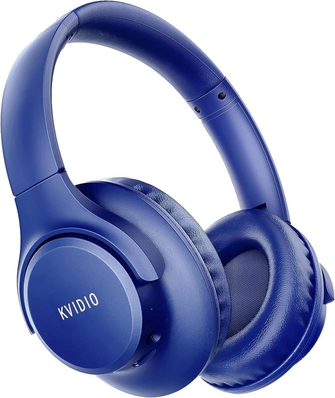 KVIDIO Bluetooth Headphones Over Ear, 65 Hours Playtime Wireless Headphones w…