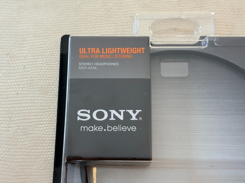 Sony MDR-W08L Headband Wired Headphones - Black - BRAND NEW in Retail Package gallery