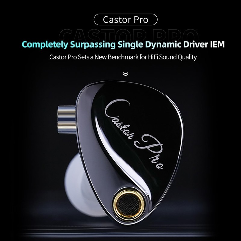 KZ Castor Pro Tunable in Ear Monitor, HiFi Improved Bass No Mic, Black gallery