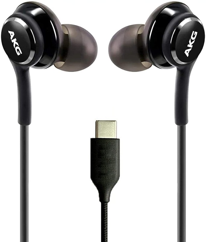 USB-C Stereo Headphones with Microphone for Samsung Galaxy S23 S22 Hi-Fi Sound