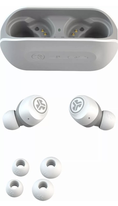 NEW JLab Audio - Go Air True Wireless In-Ear Headphones - White/Gray gallery