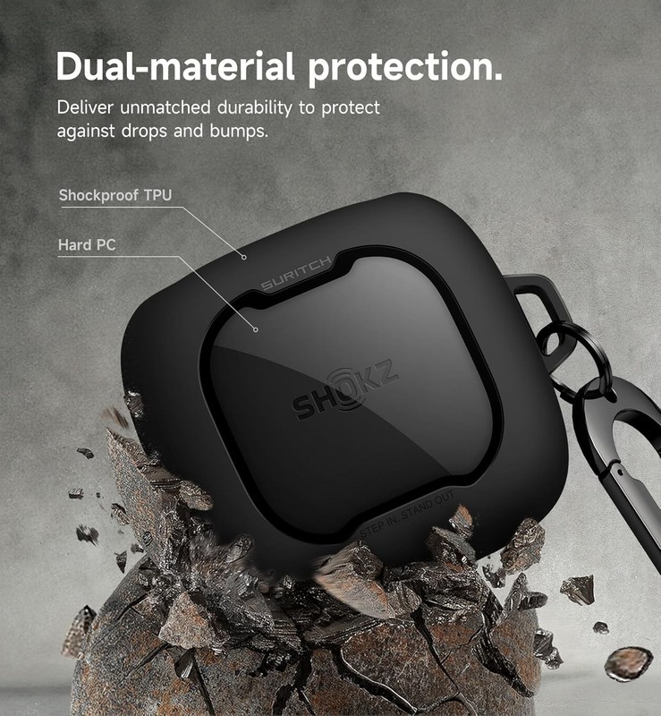 SHOKZ OpenFit Air Magnetic Locking Case - Shockproof Bumper with Carabiner gallery