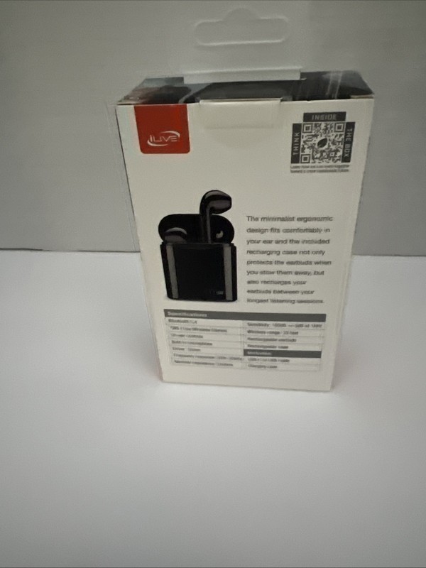 ilive truly Wire Free Earbuds And Charging Case Black Brand New gallery
