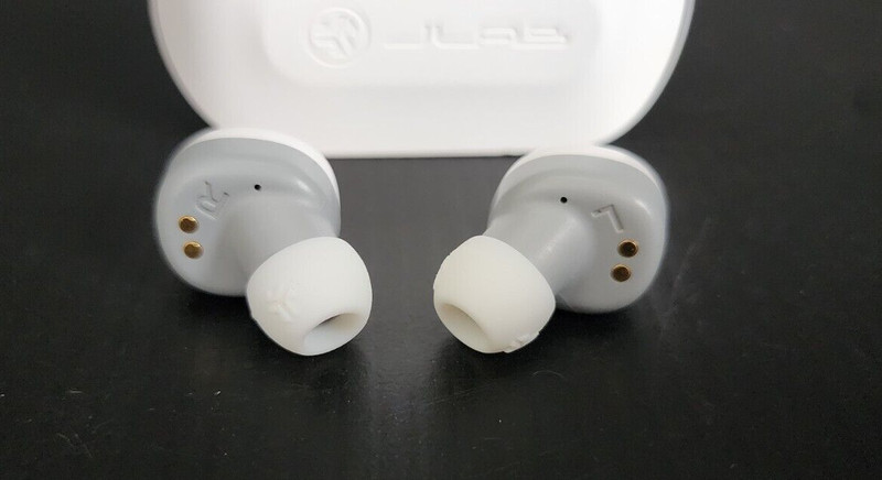 JLab Audio Go Air True Wireless Bluetooth Earbuds + Charging Case - White/Gray gallery