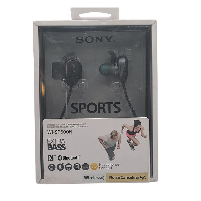 Sony WI-SP600N Wireless Noise-Canceling in-Ear Sports Headphones – Black