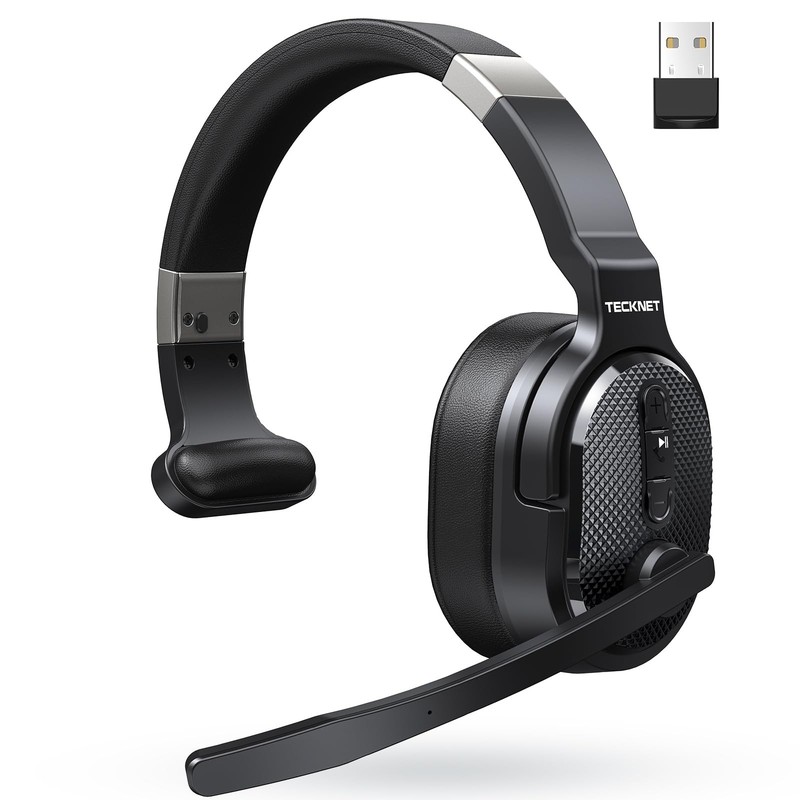 Trucker Bluetooth Headset, Stable V5.2 & USB Dongle Connection, 70h Wireless …