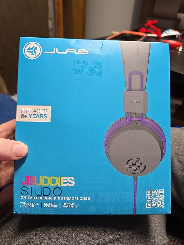 JLab JBuddies Studio On-Ear Folding Kids WIRED Purple Headphones – New