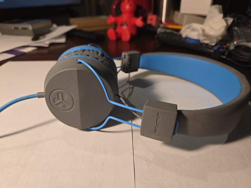 JLab Studio Blue & Gray Wired Bluetooth Headphones *Sound Great!* gallery