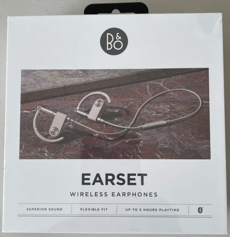 Bang & Olufsen B & O Earset Premium Wireless In-Ear Ear-hook Earphones Limestone