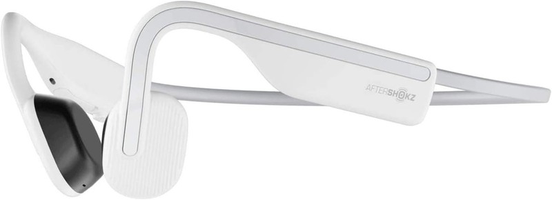 Aftershokz OpenMove Wireless Bone Conduction Open-Ear Bluetooth Headphones White