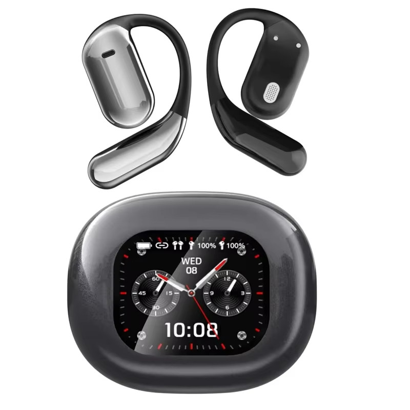 AI-Powered Real-Time Translation Wireless Earbuds with Touch Screen Display