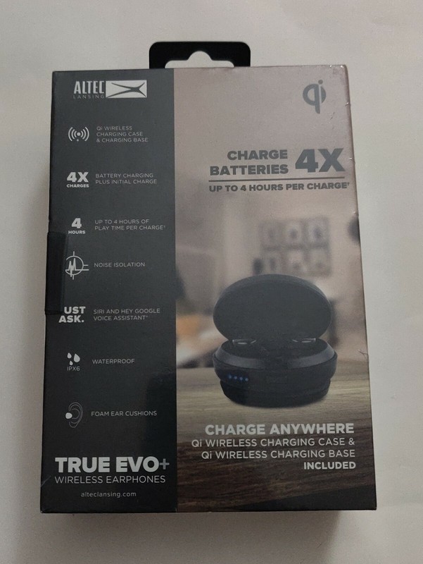 Altec Lansing MZX659-KIT-BB True Evo Wireless In-Ear Headphones – Black