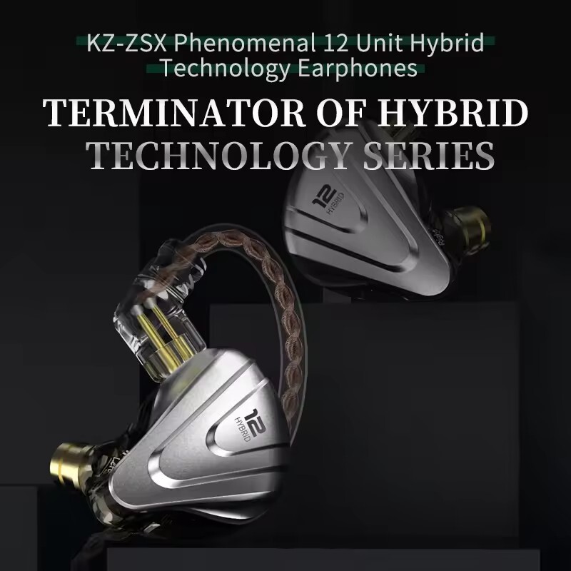 KZ ZSX Terminator Metal Headset 5BA+1DD Hybrid 12 drivers HIFI Bass Earbuds gallery