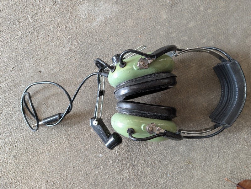 Vintage David Clark Aviation Headset with Microphone