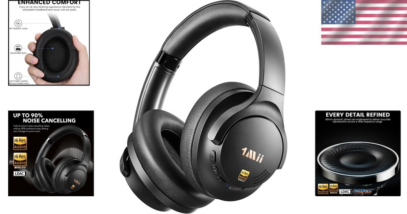 Y8+ Hybrid Noise Cancelling Headphones, 100H Playtime, Bluetooth 6.0 gallery