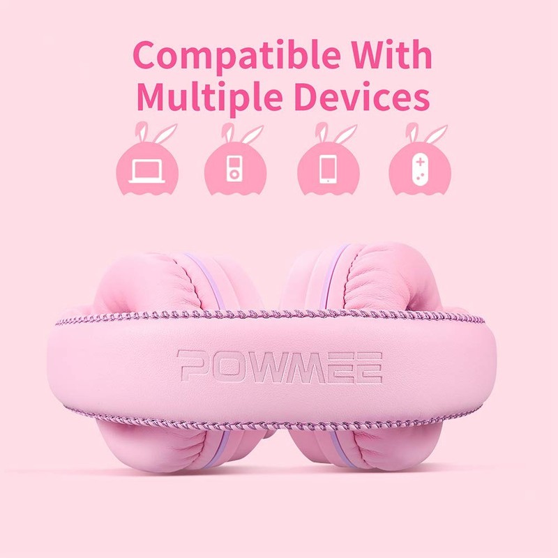 M1 Kids Headphones Wired Foldable Adjustable 3.5mm Jack Stereo Pink gallery