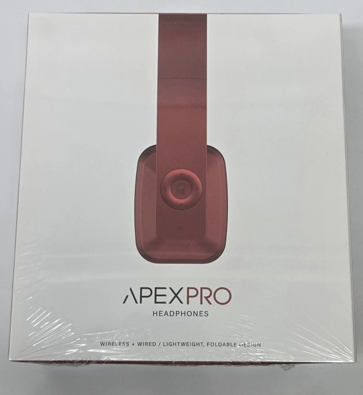 Wireless Bluetooth Headphones Apex Pro, Red , BRAND NEW! Gaming. Music Headset