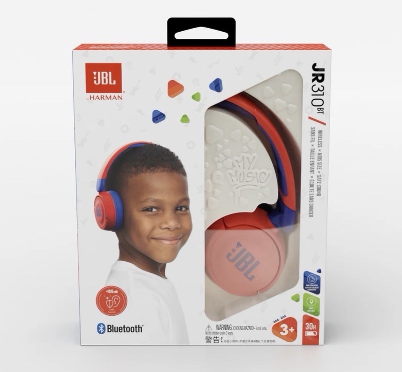 JBL JR310BT Kids Wireless Bluetooth On-Ear Headphones Red Blue New Free Shipping