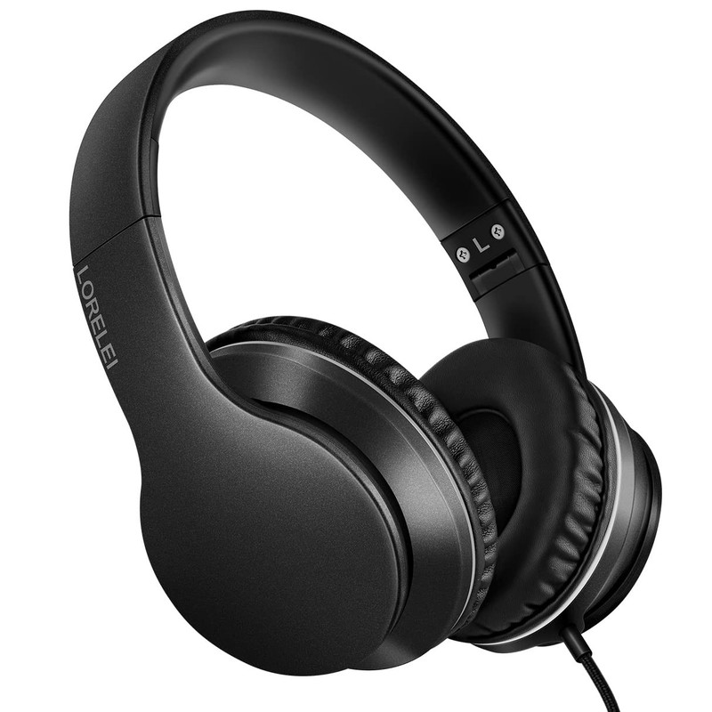 X6 OverEar Wired Stereo Bass Headphones with Microphone, Lightweight, Foldabl…