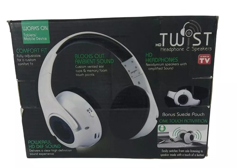 HD Twist Over Ear Headphone 2 Speakers - White gallery