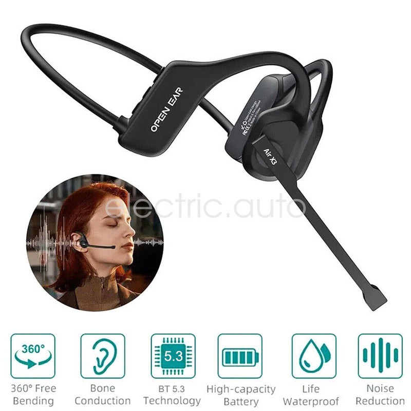 Bone Conduction Bluetooth Headphones Wireless Earphones Sport headset Microphone