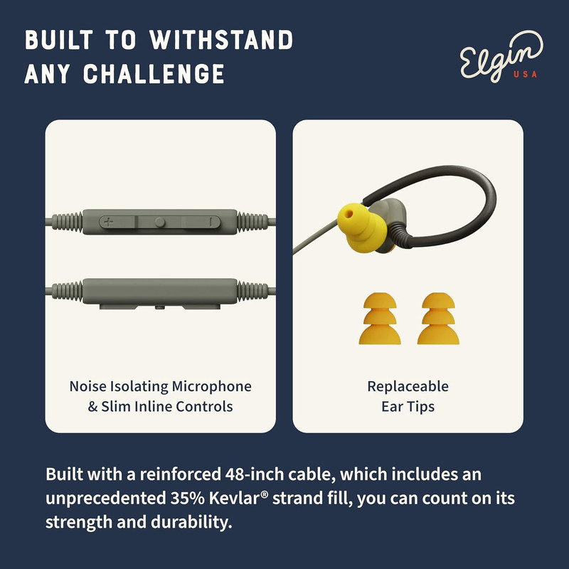 Rumble Wired Earplug Headphones, 27 Db NRR Waterproof Hearing Protection Earbuds gallery