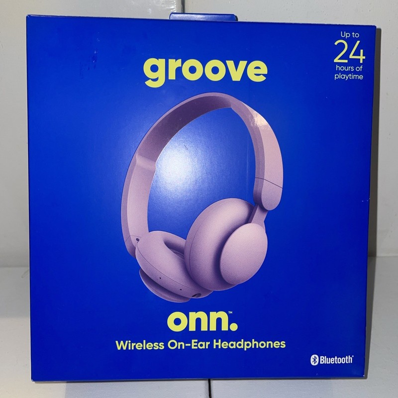 NIB Groove ONN Wireless On-Ear Light Headphones Bluetooth 24Hrs Playtime LILAC