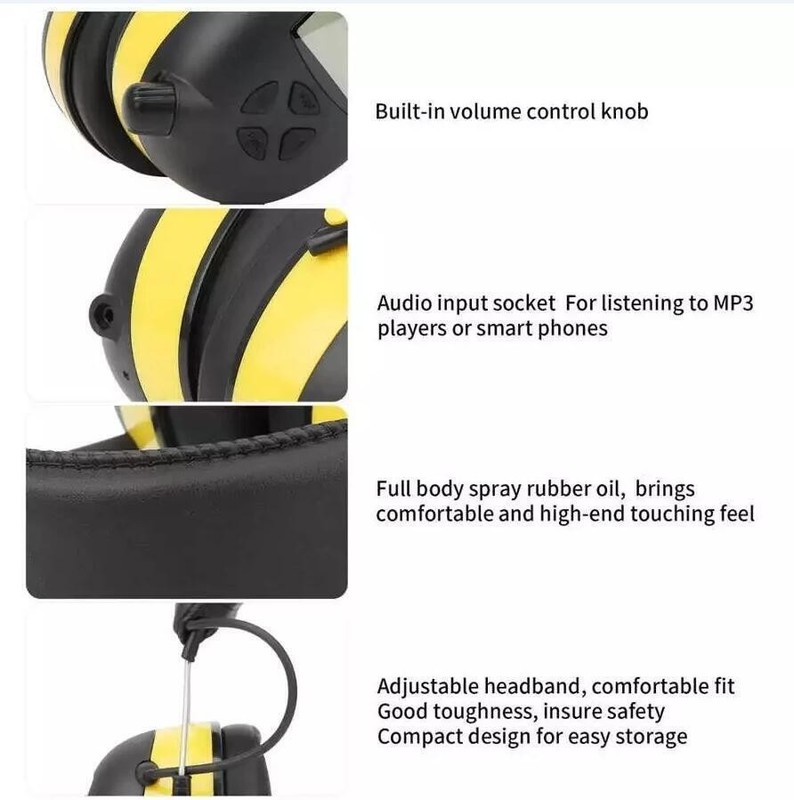 FM Radio Headphones Digital Display Noise Reduction Ear Muffs Hearing Protection gallery