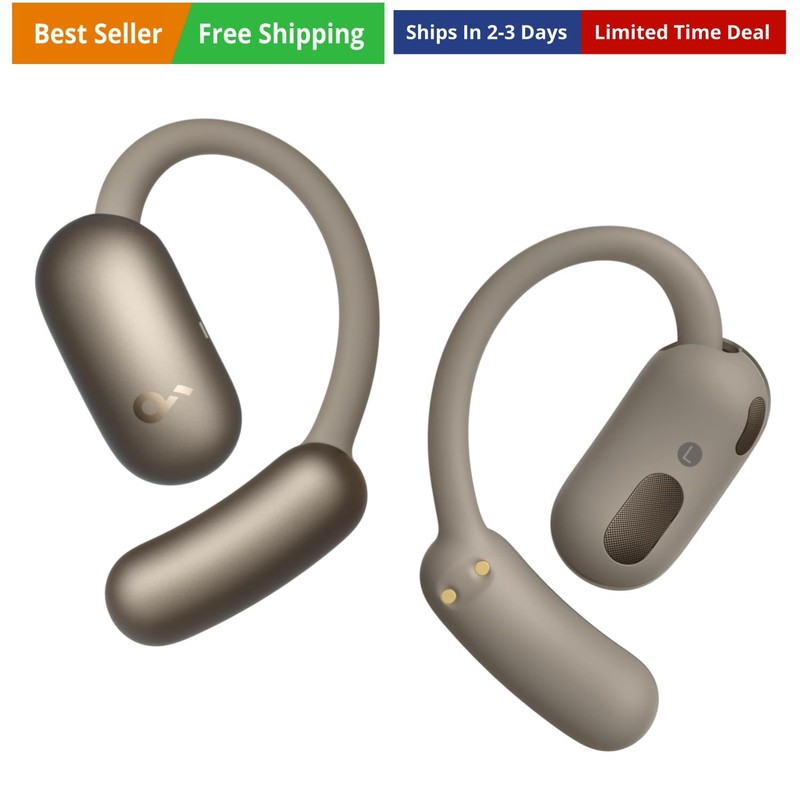 AeroFit 2 by , Open-Ear Headphones, Real-Time Translation Earbuds, 4 Adjustab…